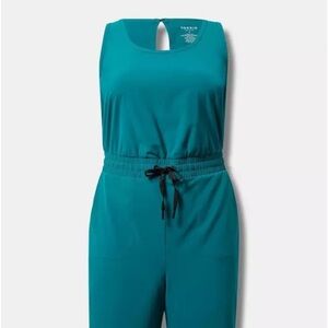 NWT Torrid Stretch Woven Active Romper With Surplice Back